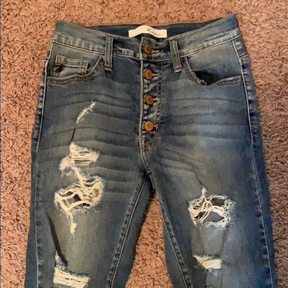 KanCan High Rise Multi Button Fly Skinny - Picture 2 of 5
